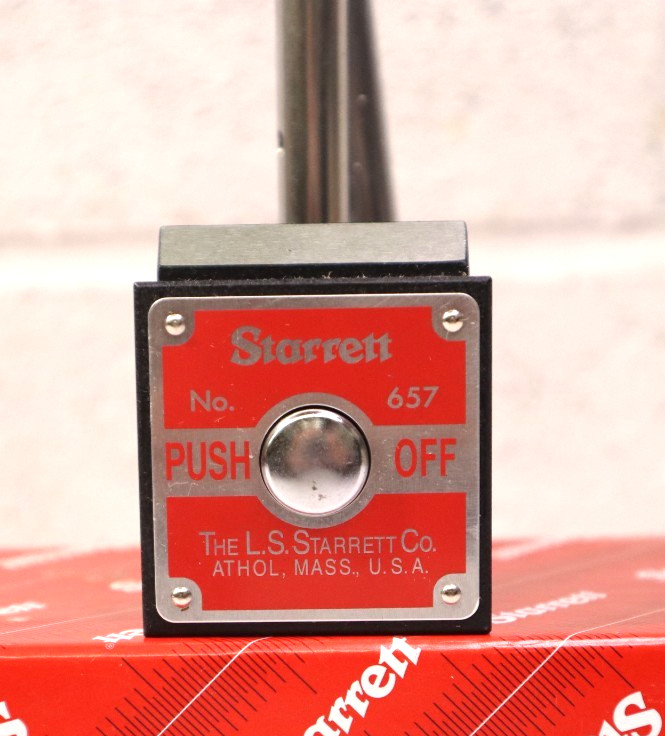 Starrett No. 657D Magnetic Base - Indicator Holder Tool W/O Indicator