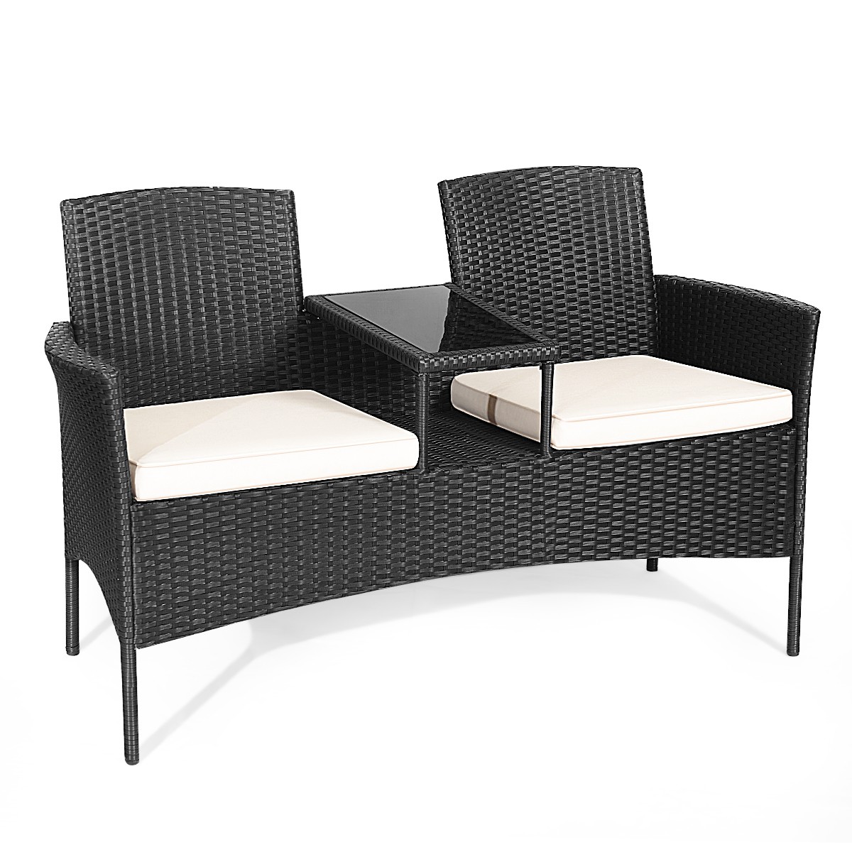 Topbuy Outdoor Rattan Furniture Wicker Patio Conversation Chair