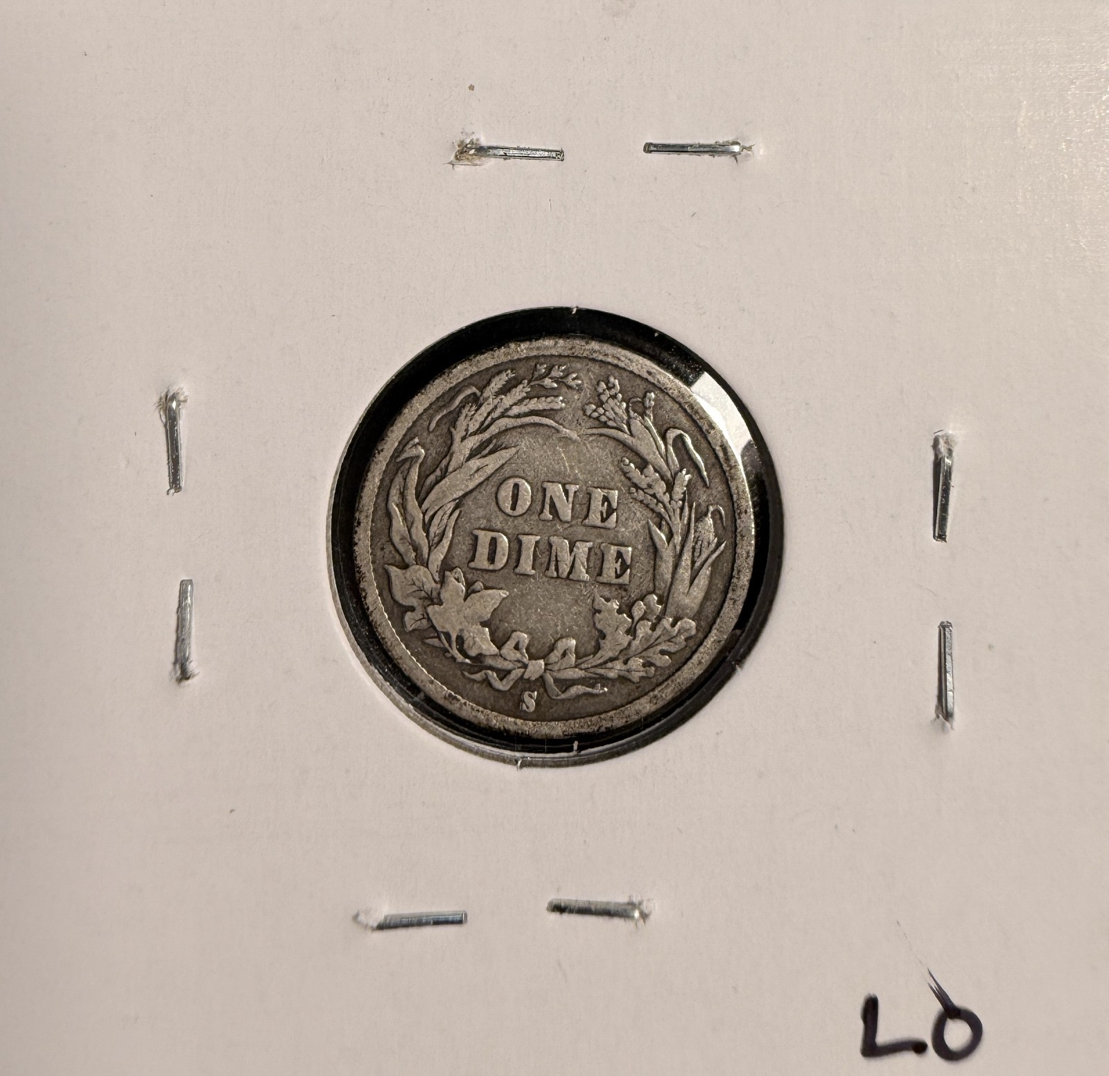 1895-S Barber Dime, Nicely Circulated. (19606)
