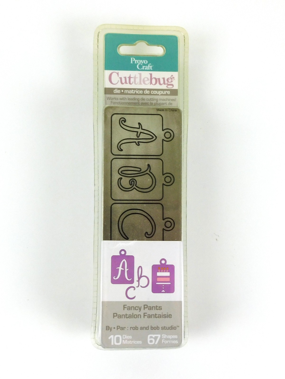 Provo Craft Cuttlebug Fancy Pants Die Set Letters Numbers Tags 10 Dies New