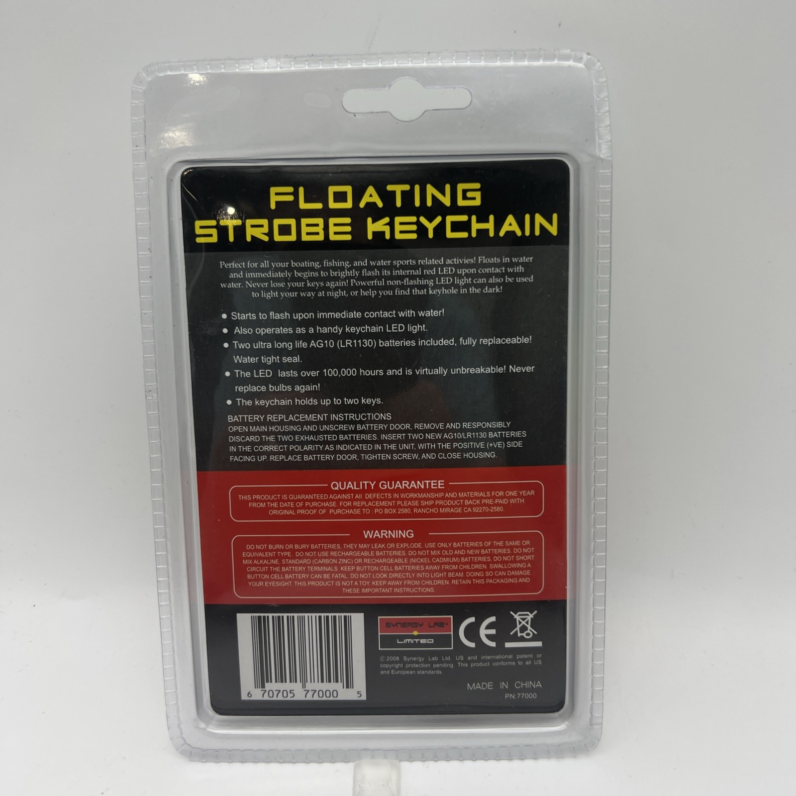 Floating strobe keychain