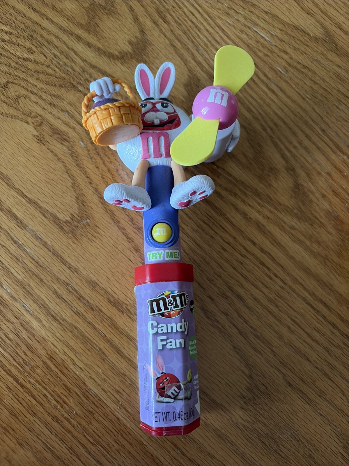 M&M's Candy Fan Easter Bunny M&M Basket Toy Propeller 9" Tall 2017