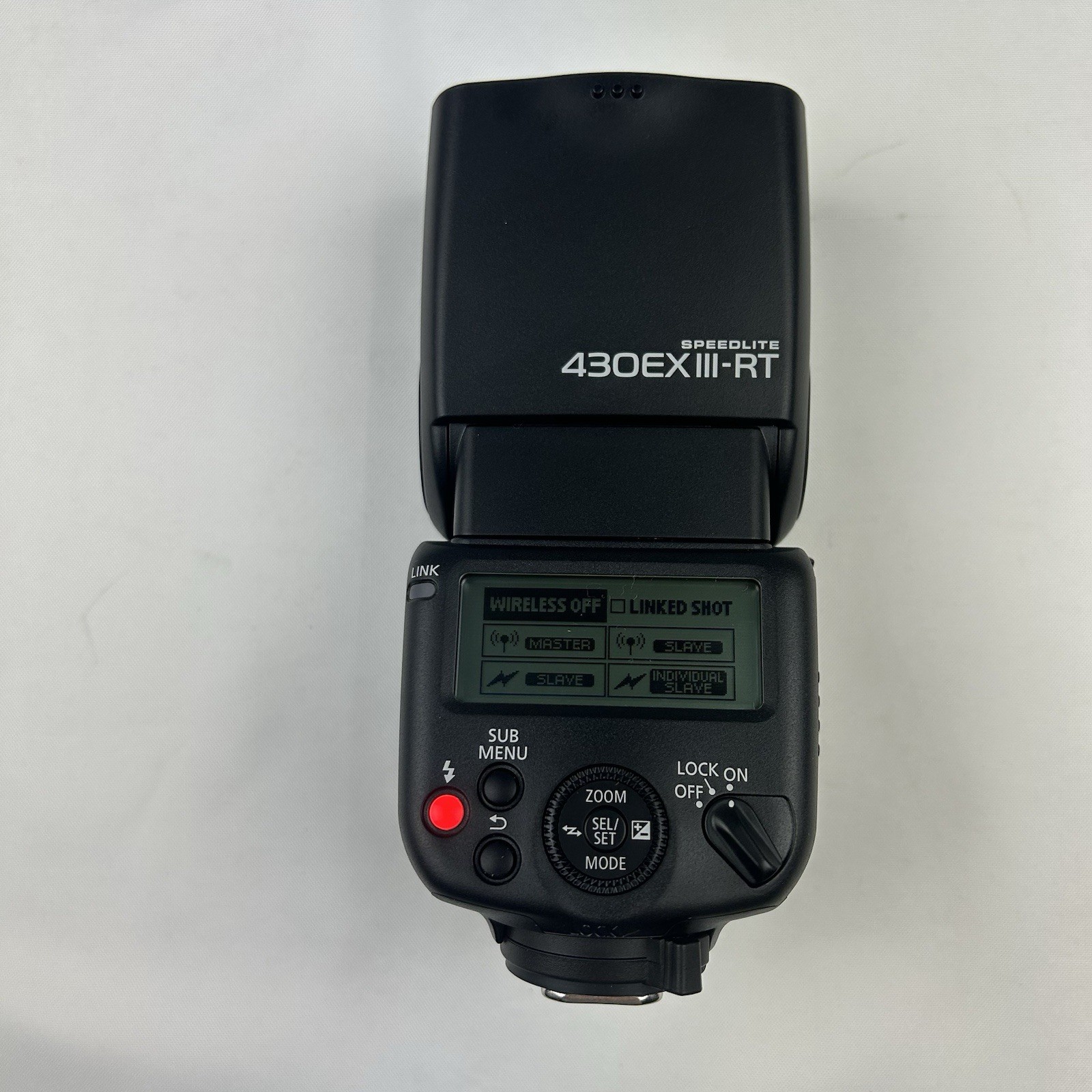 Canon Speedlite 430EX III-RT Wireless TTL Flash Unit w Case and Stand - TESTED