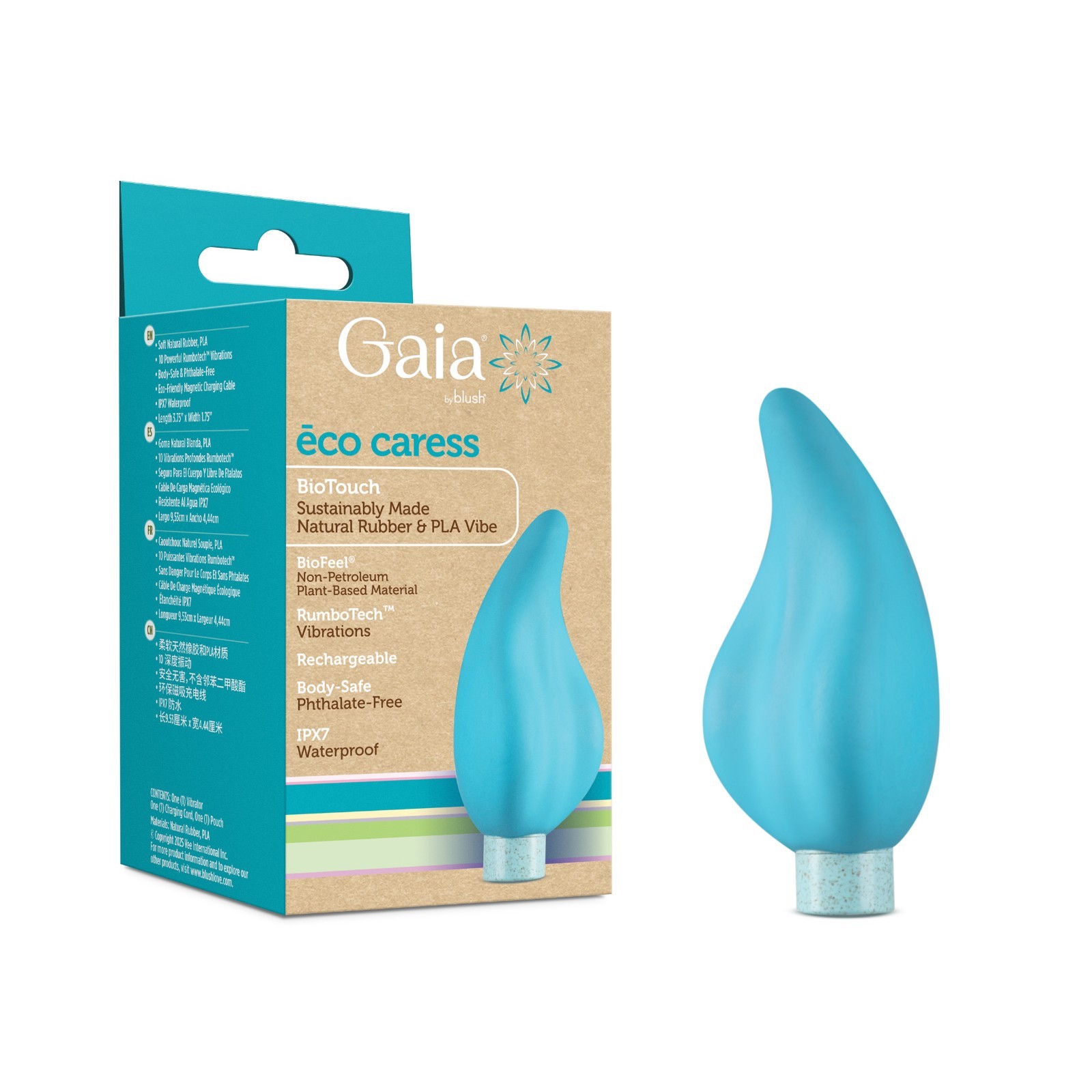 Gaia® By Blush® Eco Caress 10 Vibration Function Sustainable Bullet Vibrator