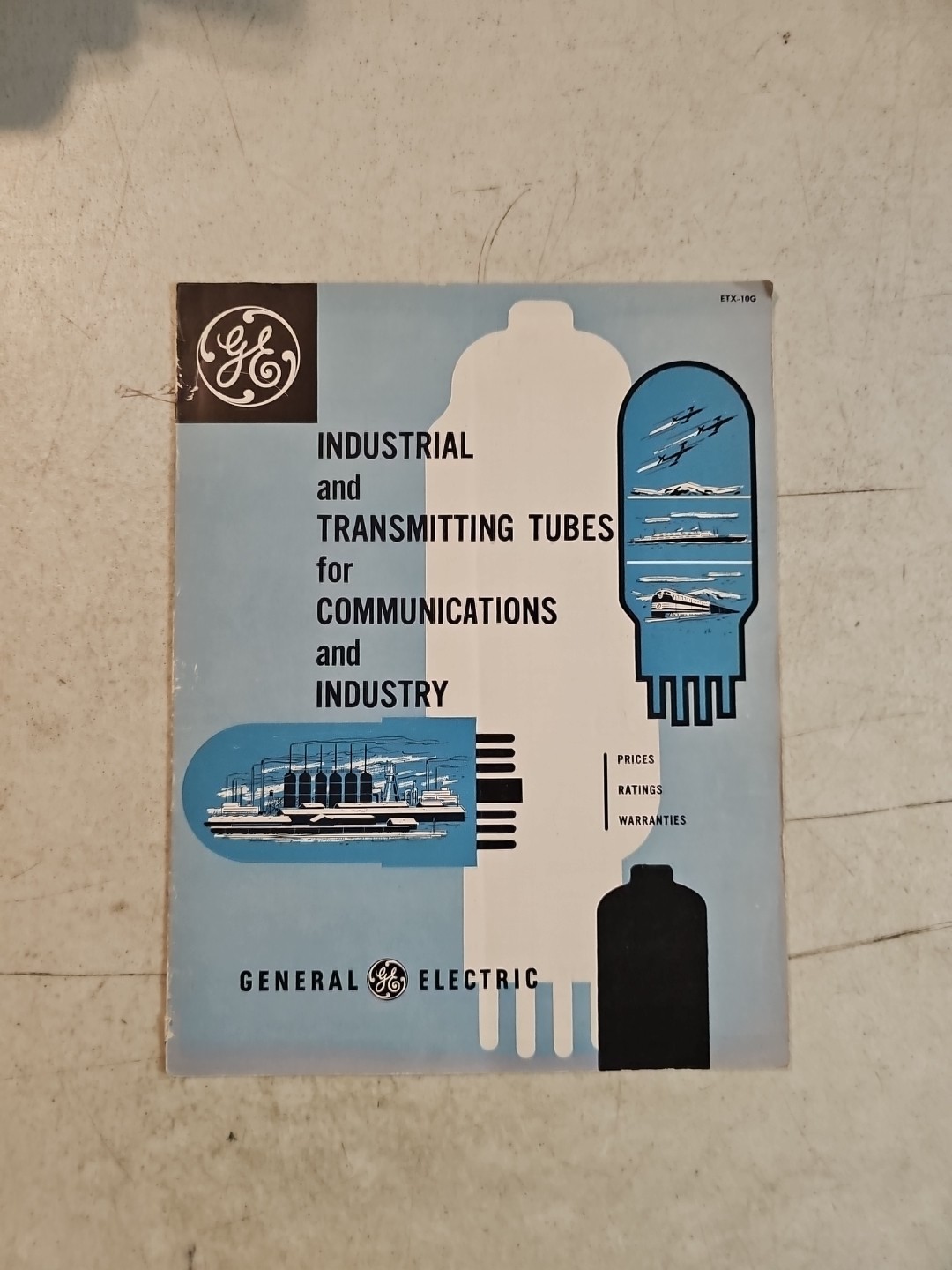 Vintage 1953 GE Industrial & Transmitting Tubes For Communications & Industry
