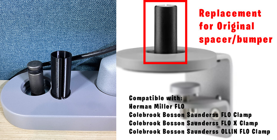 REPLACEMENT Spacer Bumper HERMAN MILLER CBS FLO MONITOR ARM DESKTOP CLAMP MOUNT