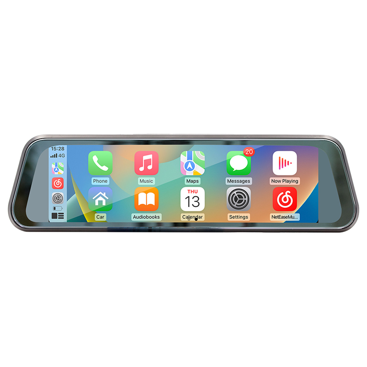 Car Rearview Mirror DVR Driving Recorder 9.36in AUX/BT/FM/TF For Apple CarPlay