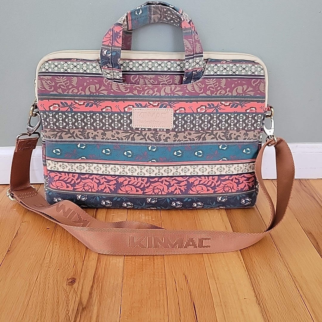 Kinmac 15” Cacti 360° Cushion Protective Laptop Case Shoulder Strap Boho