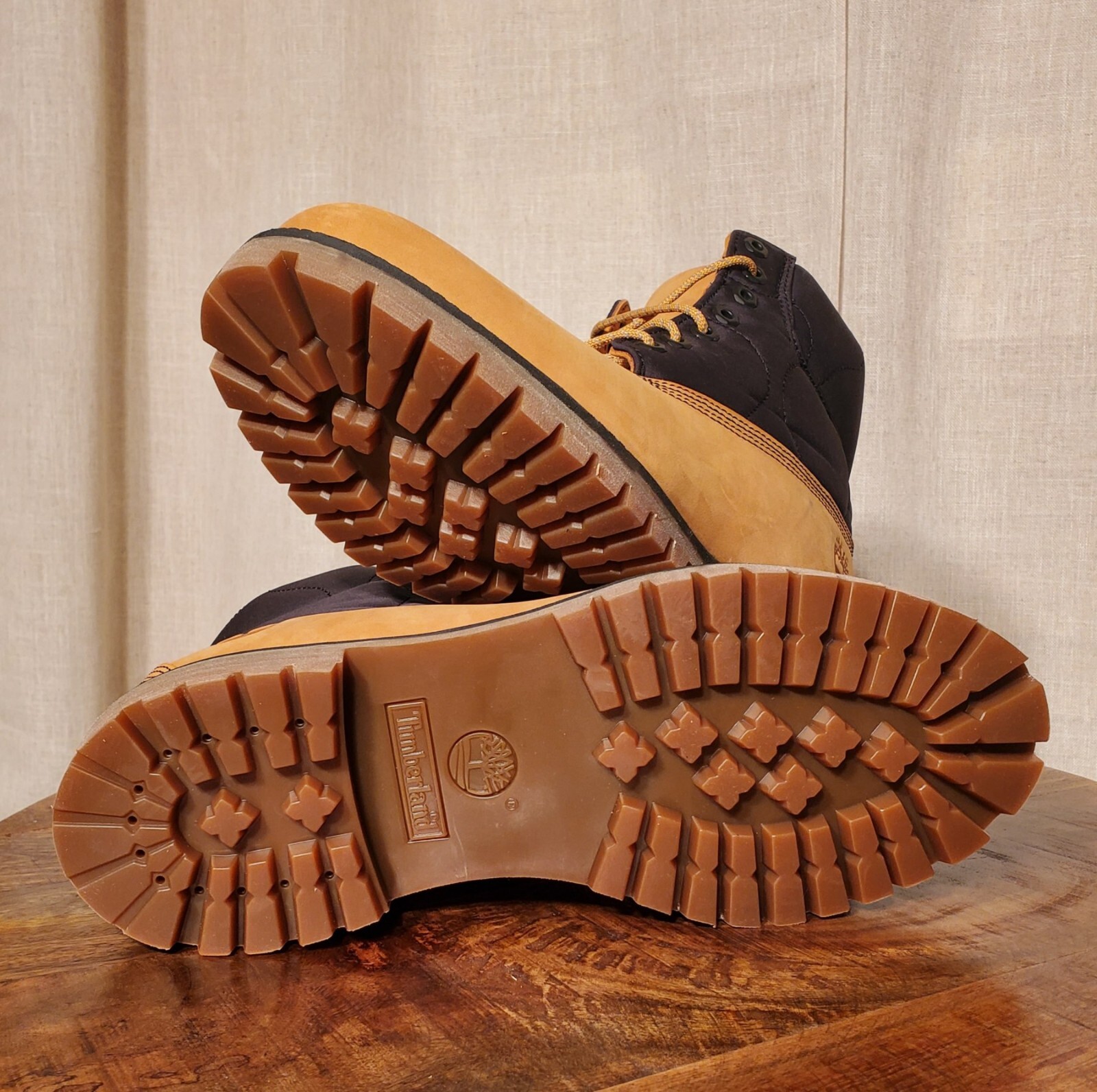 NIB MEN'S TIMBERLAND PREMIUM QUILTED BOOT Wheat Nubuck/Black NEW YEAR SALE!