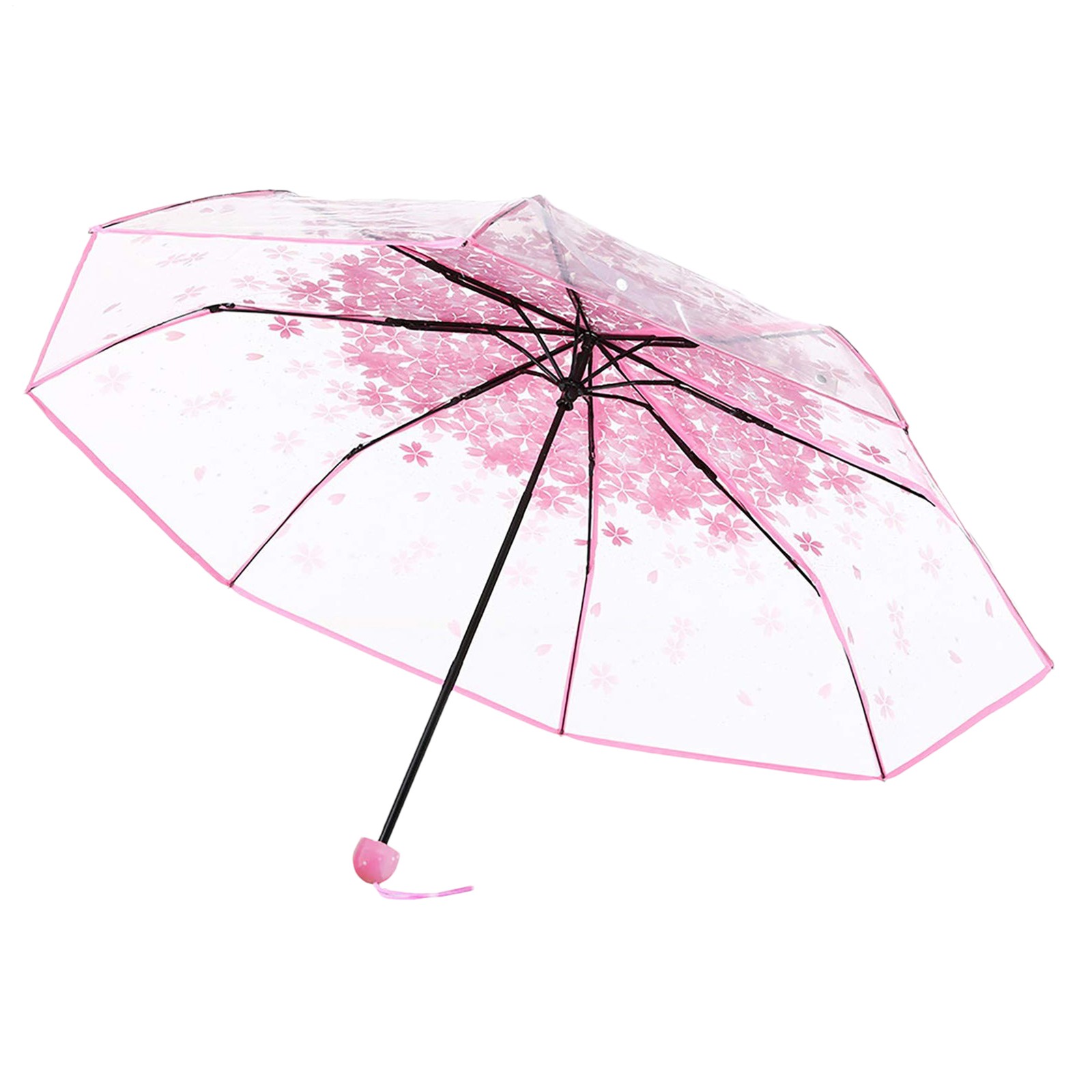 Transparent Clear Flowers Bubble Dome Designer Umbrella Romantic For Wind Heavy