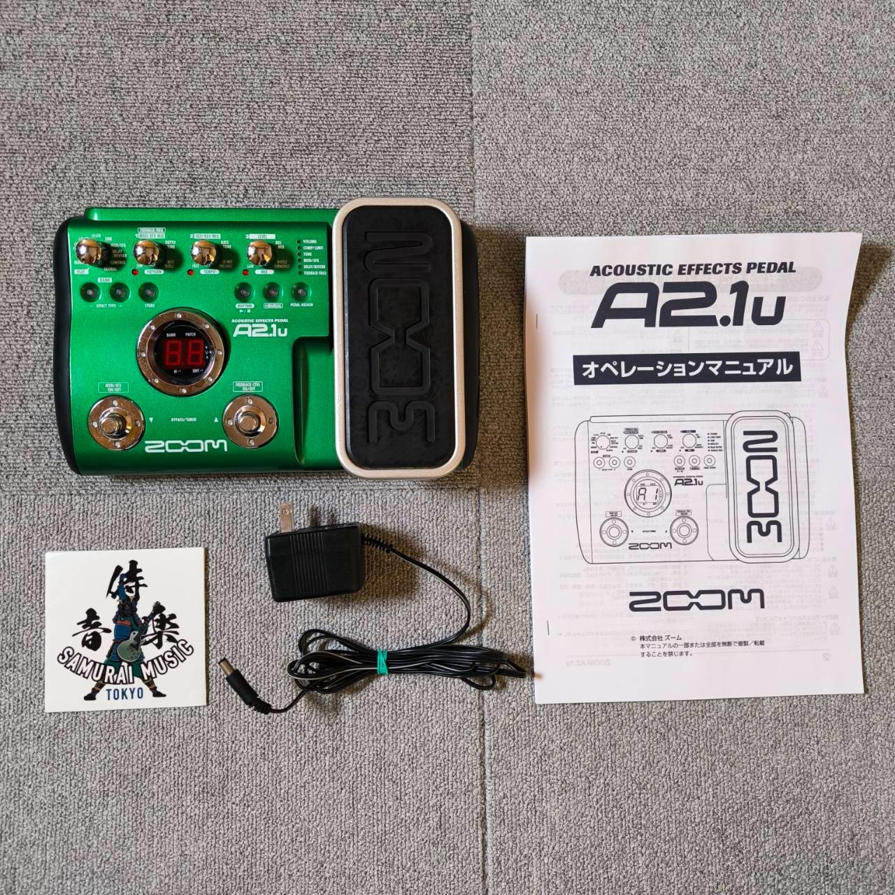 ZOOM A2.1u Acoustic Guitar Multi-Effects Pedal Processor USB Interface W/Adapter