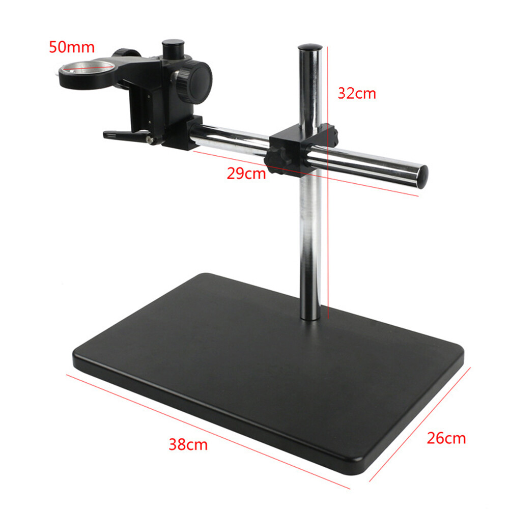 Lab Dual Arm Set 50 mm Digital Microscope Camera Table Stand Holder Lift Bracket
