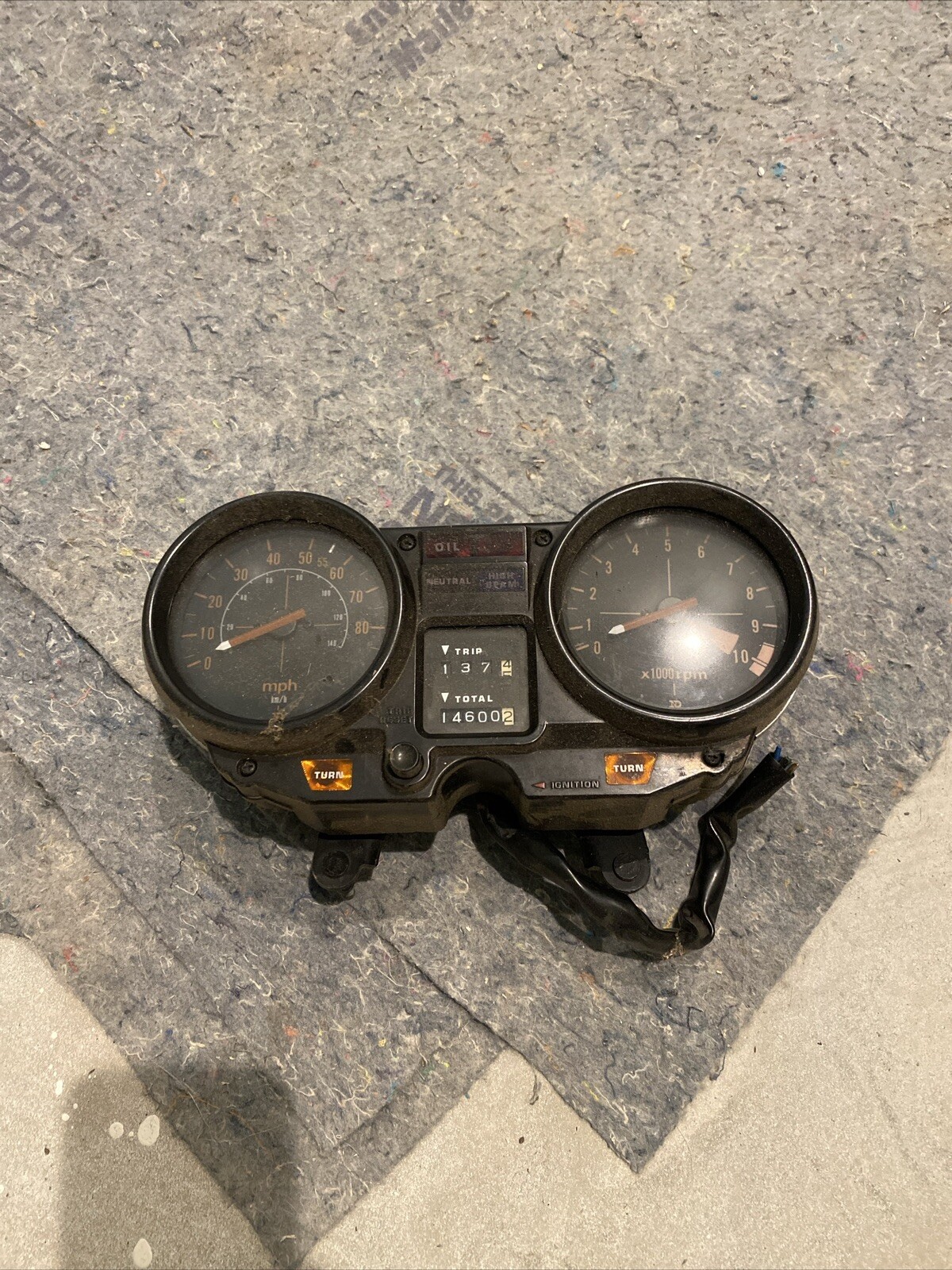 1982 HONDA CB900 SUPER SPORT SPEEDOMETER TACHOMETER GAUGE CLUSTER INDICATORS