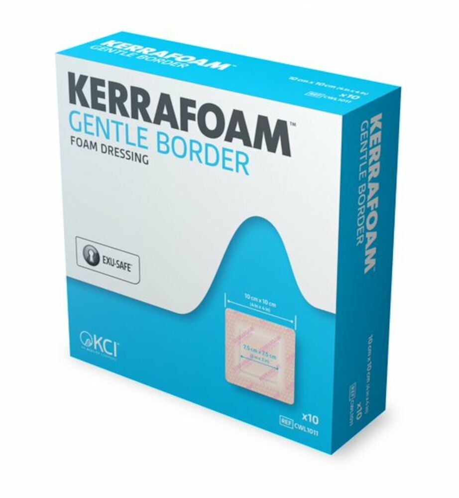 KERRAFOAM GENTLE BORDER FOAM DRESSING, CWL1135, 18 CM X 21 CM, OVAL, 10 EA/BX