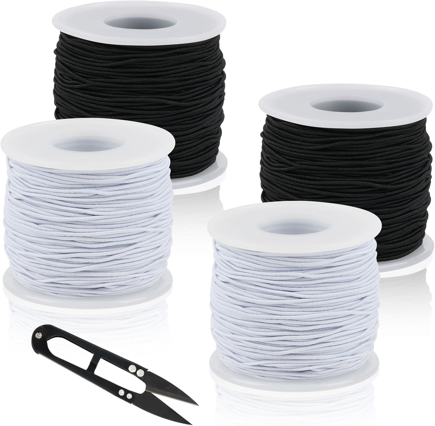 4 Rolls Elastic String for Bracelets, 1 MM 660 Feet Stretchy Bracelet String
