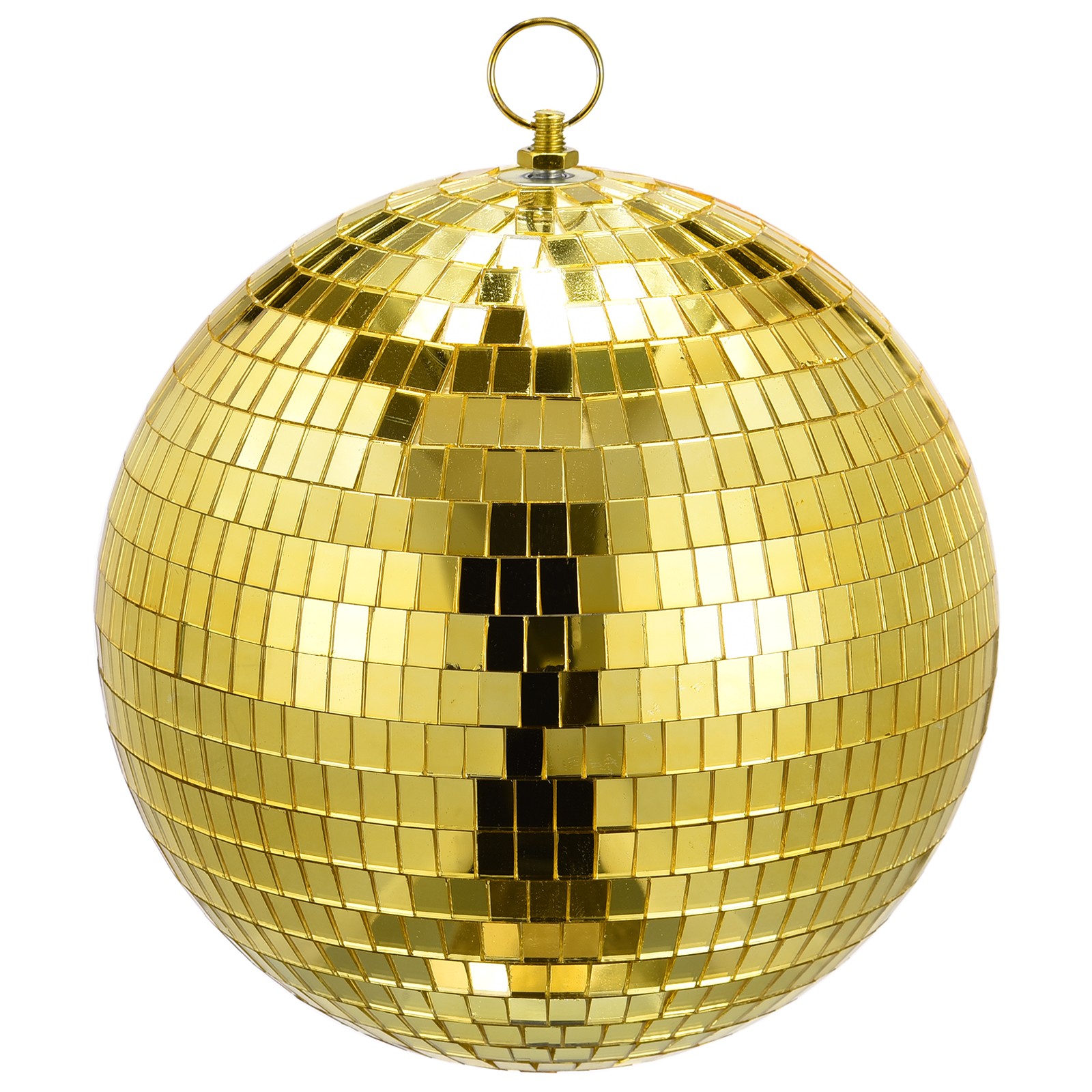 Mirror Ball, 8 Inch Reflective Balls with Hanging Ring Gold Tone for DJ Stage