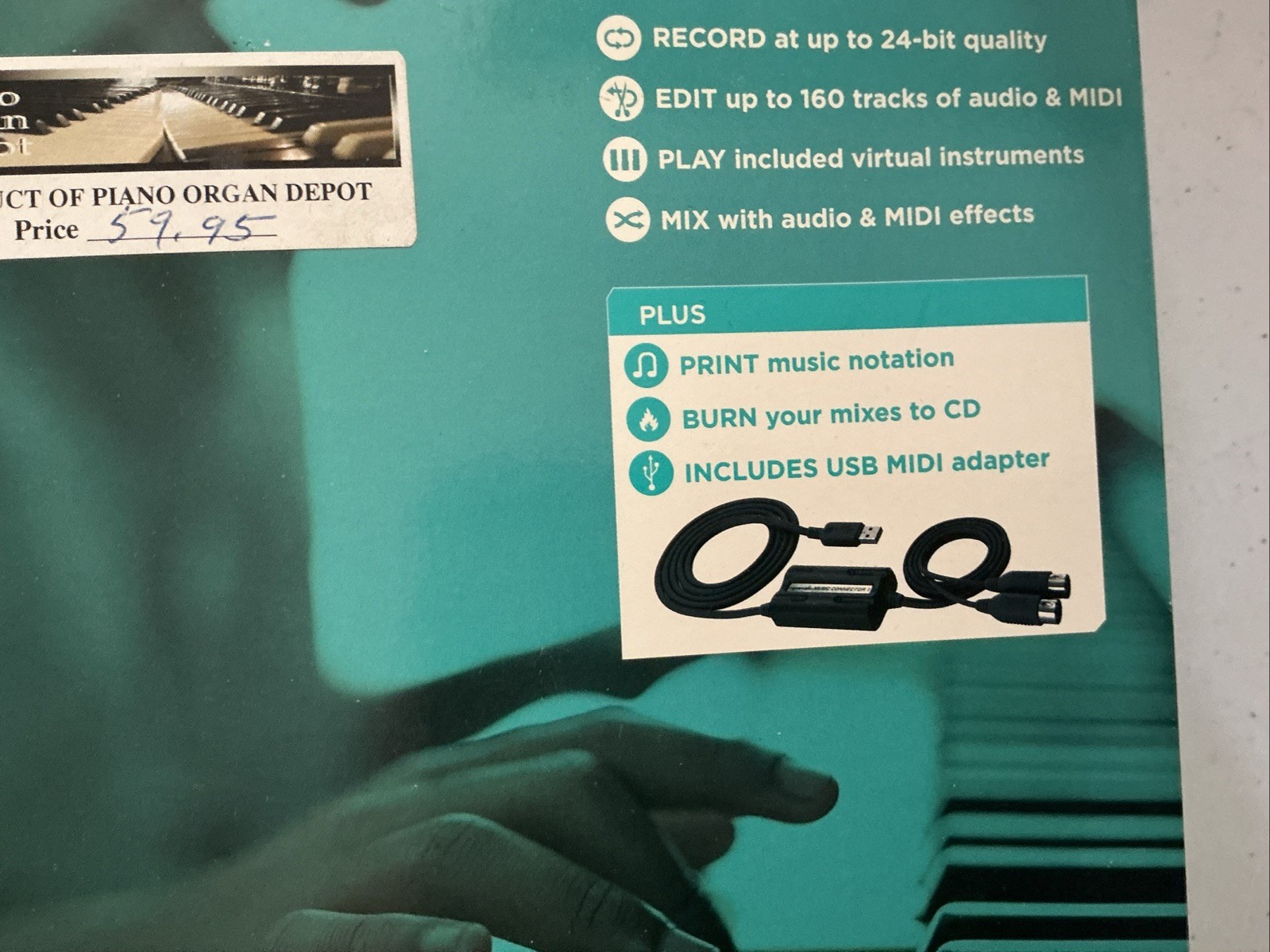 Cakewalk USB MIDI Interface UM-1g And Music Recording Software Open Box