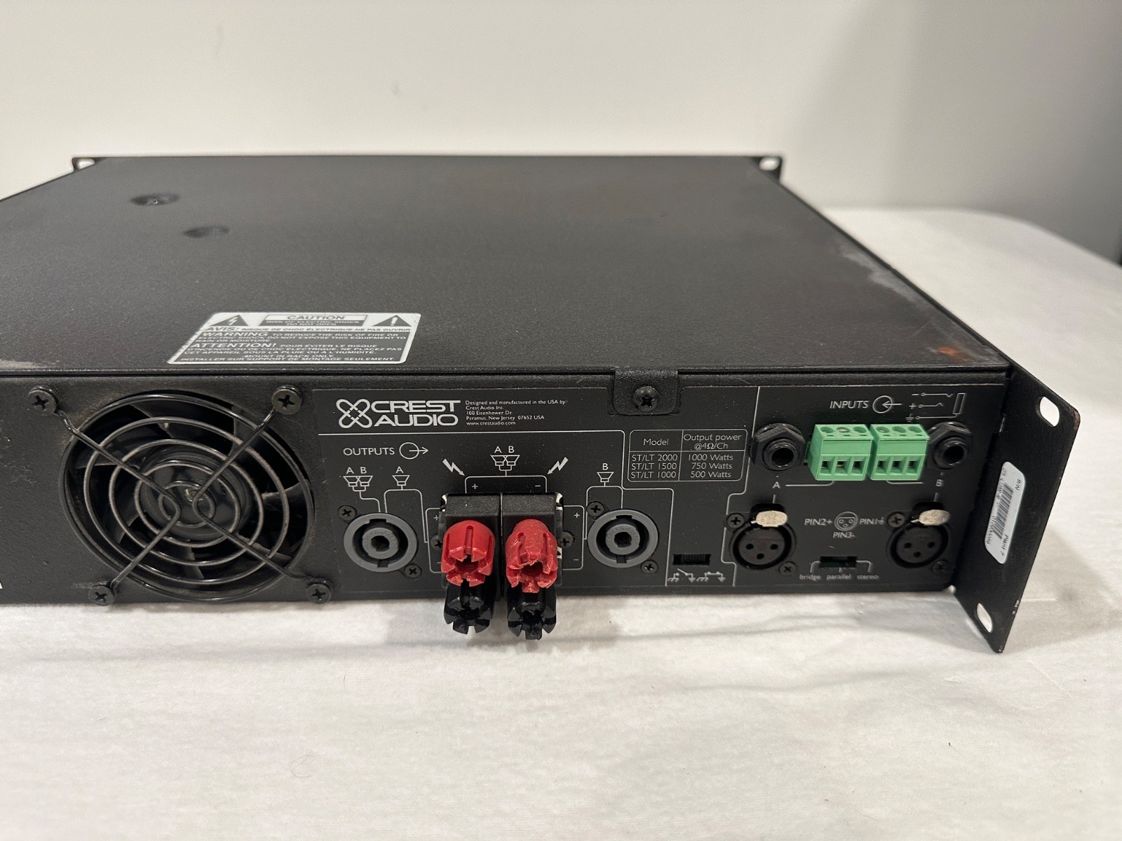 Crest Audio LT 2000 Power Amplifier