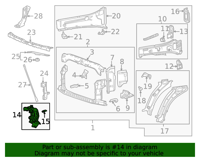 Genuine GM Front Driver Side Bumper Cover Outer Support Bracket 84742543