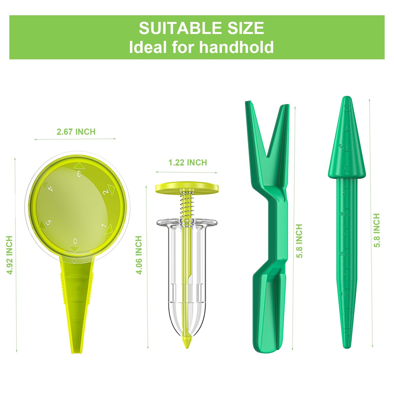 8 Pack Sowing Seed Dispenser Seeder Sower Planter Set, Handheld Mini Seedling...