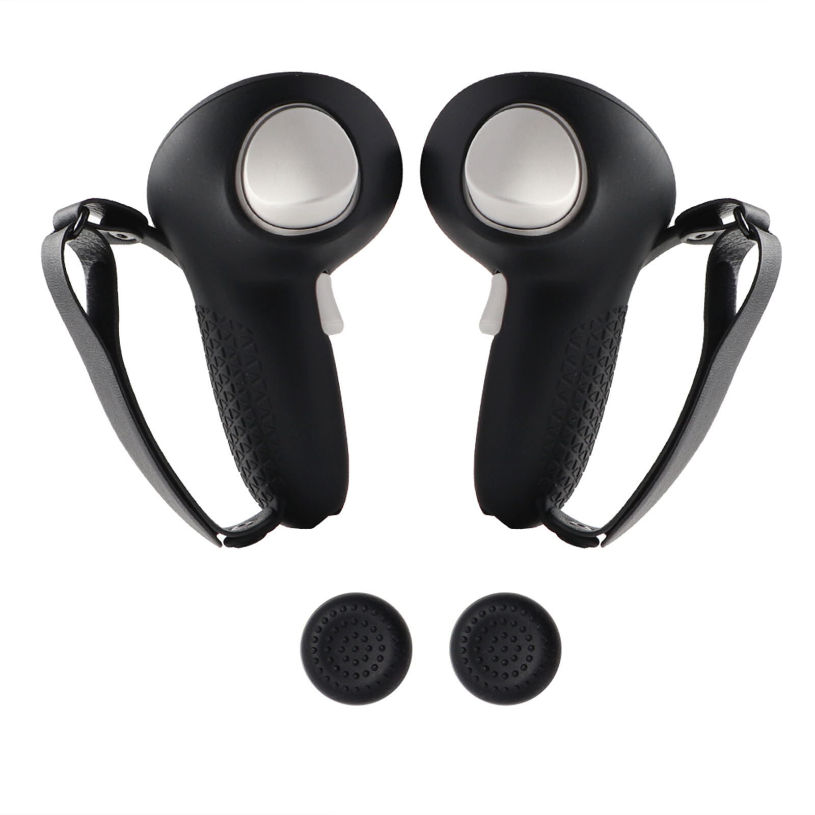 For Quest 3 VR Silicone Handle Grip Cover Controller Case Sleeve Hand Strap Set