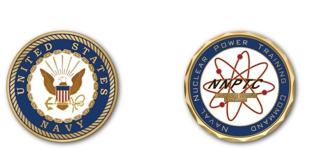 1.75" NAVY NAVAL NUCLEAR POWER TRAINING COMMAND NNPTC LOGO DNR CHALLENGE COIN