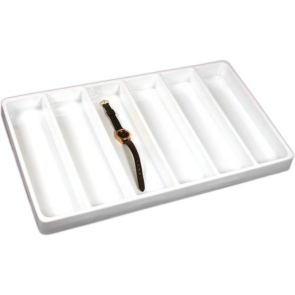 White Stackable Trays Bracelet Travel Display 6 Slot 16" x 9 1/2"