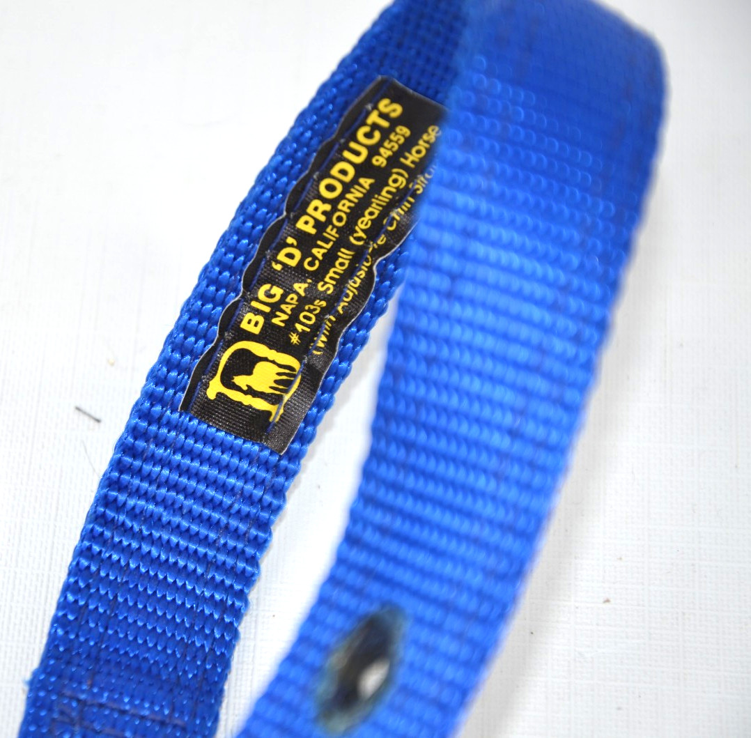 Weaver Small & Yearling Horses NYLON HALTERS NWT Adjustable 1" Blue Green Big D