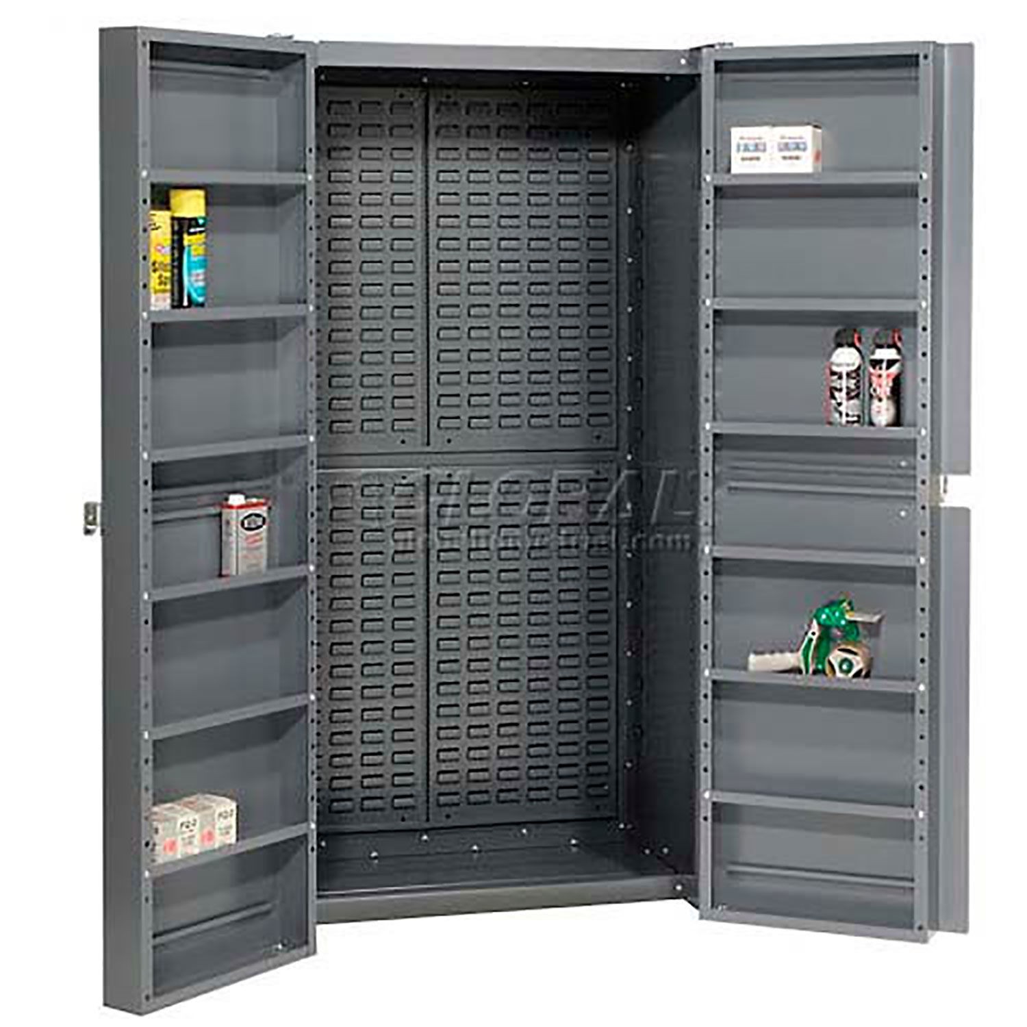 Global Industrial Storage Cabinet Shelving In Doors Louver Interior 38 x 24 x 72