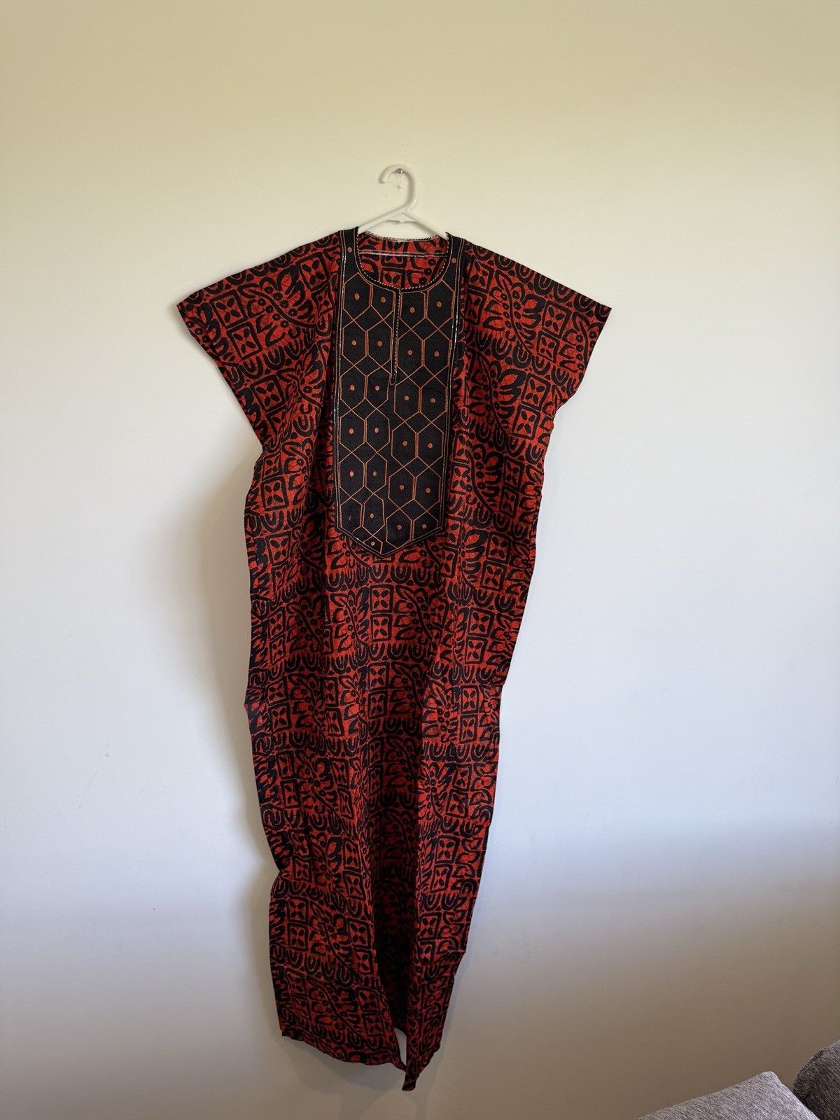 African Ankara dress Long Kaftan Adire Dashiki Bubu Cotton Dress Brand New