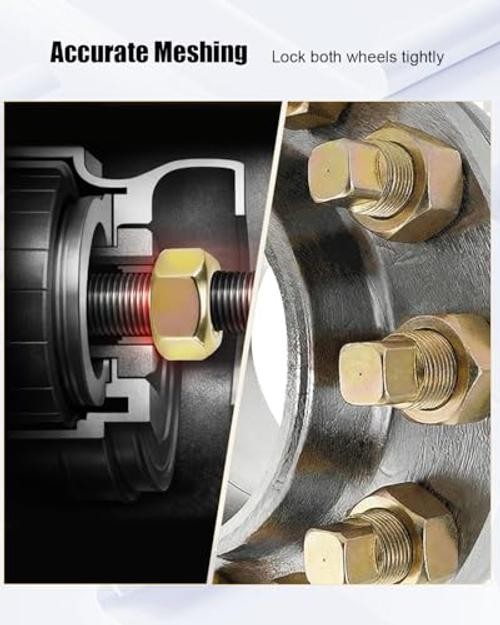 Wheel Outer Inner Cap Nut Set Fit for Stud Piloted Wheel Cap Nut Inner +Outer