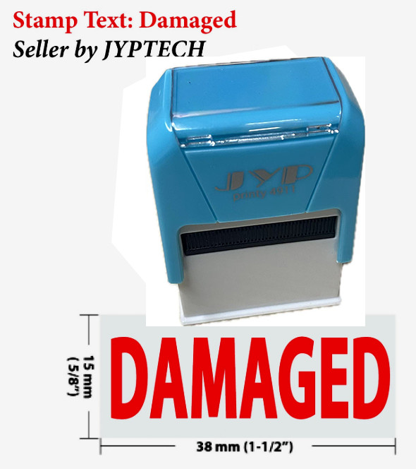 Damaged - JYP 4911R Self Inking Rubber Stamp (Red Ink)
