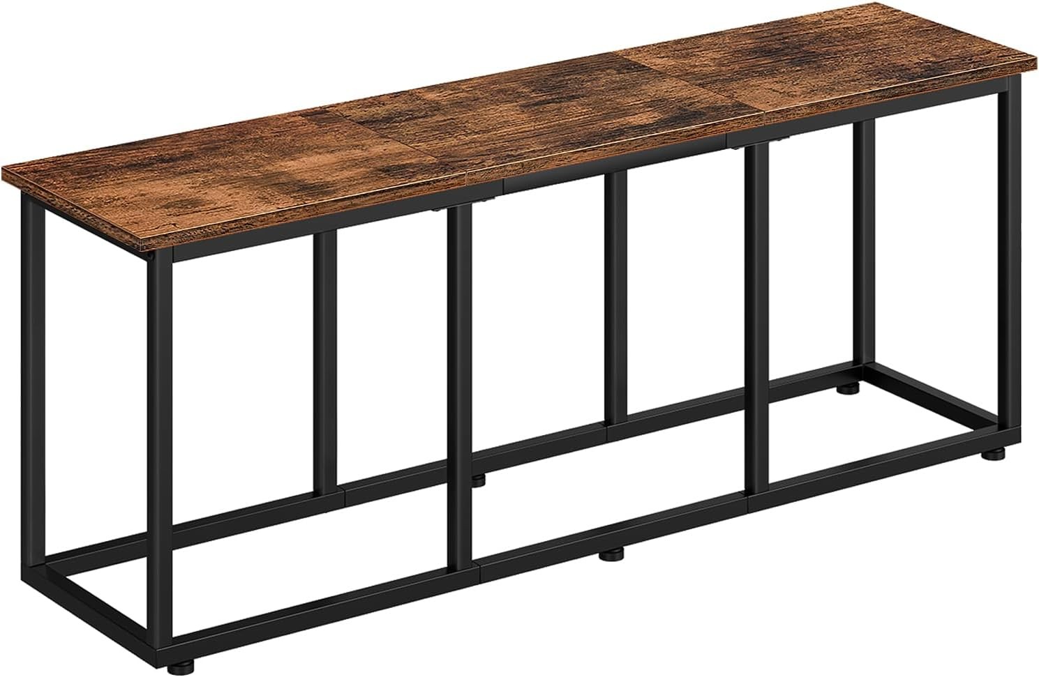 Dining Bench 47.2 Inch Dining Table Bench Industrial Style Kitchen Bench Steel