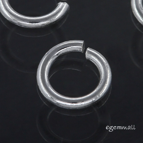 12 Sterling Silver Open Jump Ring 6mm 18ga / 1.0mm #51739