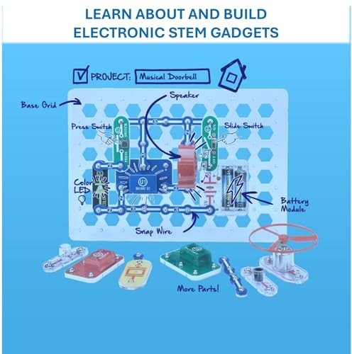 Electronics Exploration Kit for Kids - 100+ Projects, STEM Learning Toy, 28 Part