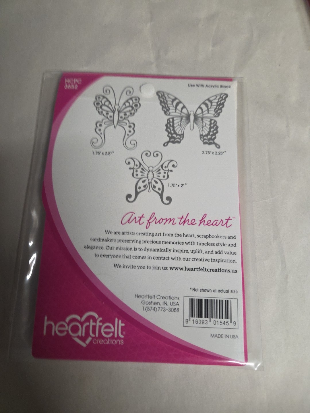 Heartfelt Creations Botanical Wings Stamp Set Hcpc-3652