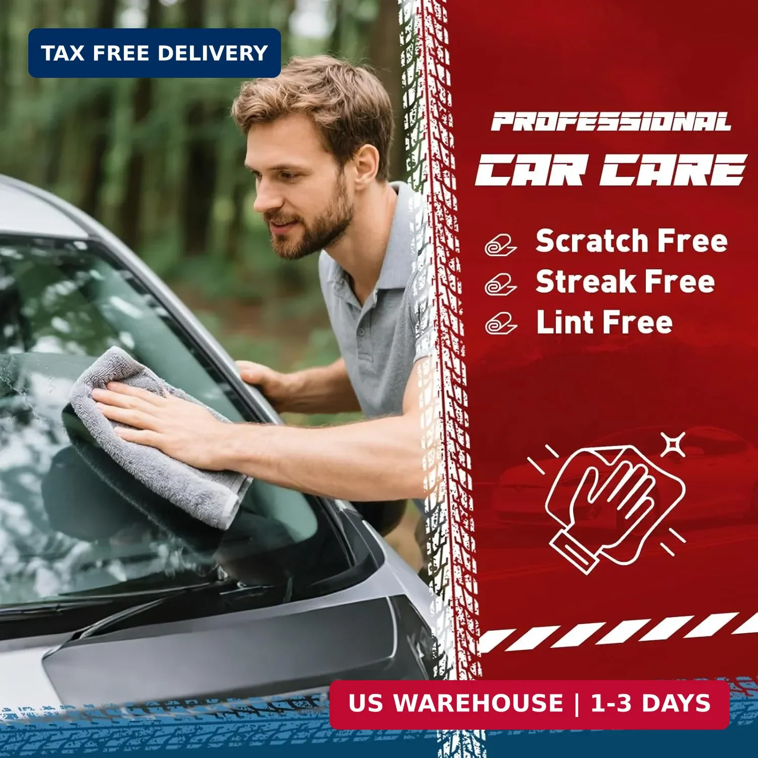 Microfiber Cleaning Cloths Bulk-15 Pack, Gray Microfiber Towels for Cars,