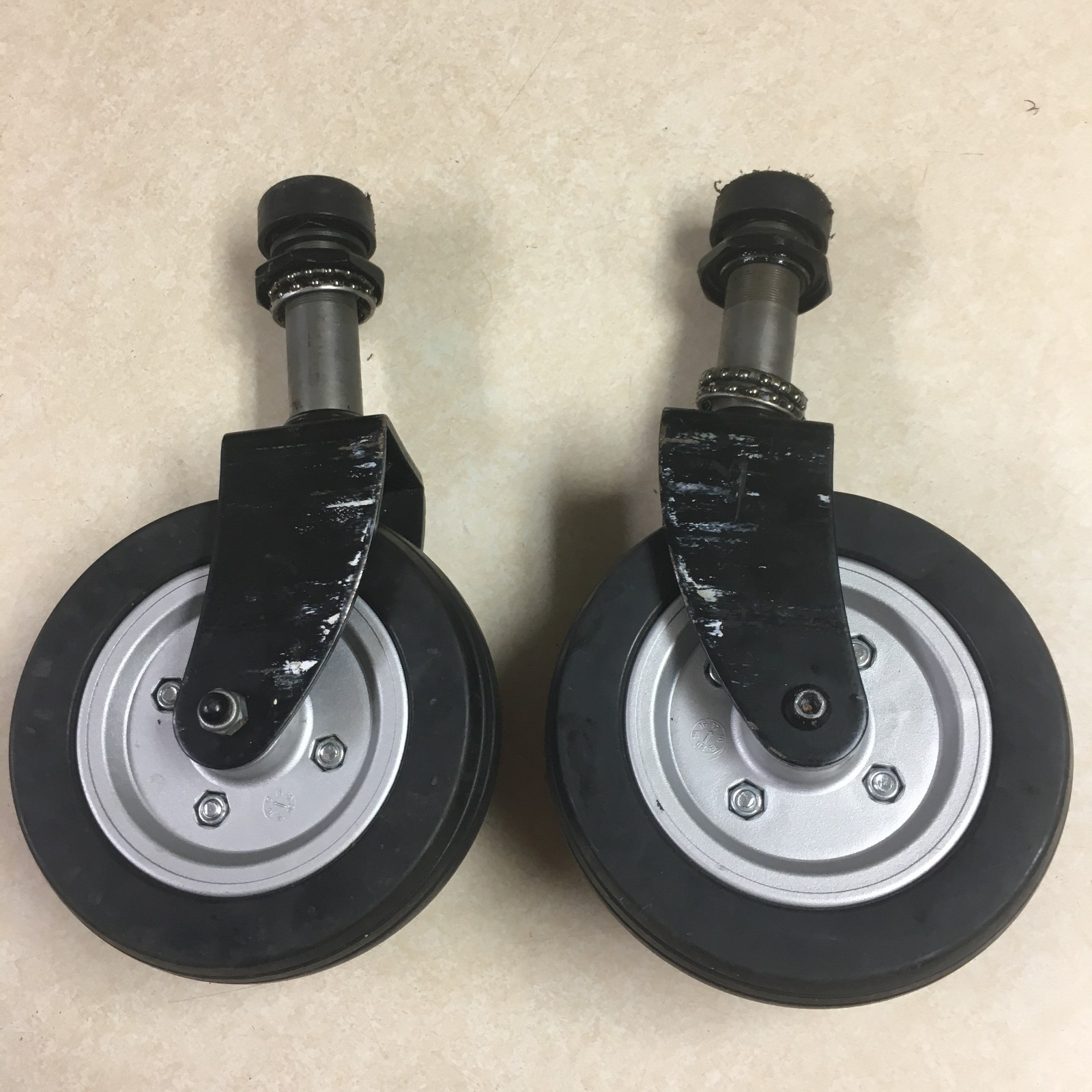 Drive Titan AXS Electric Wheelchair Set of 2 Caster Wheels & Forks w Bearings