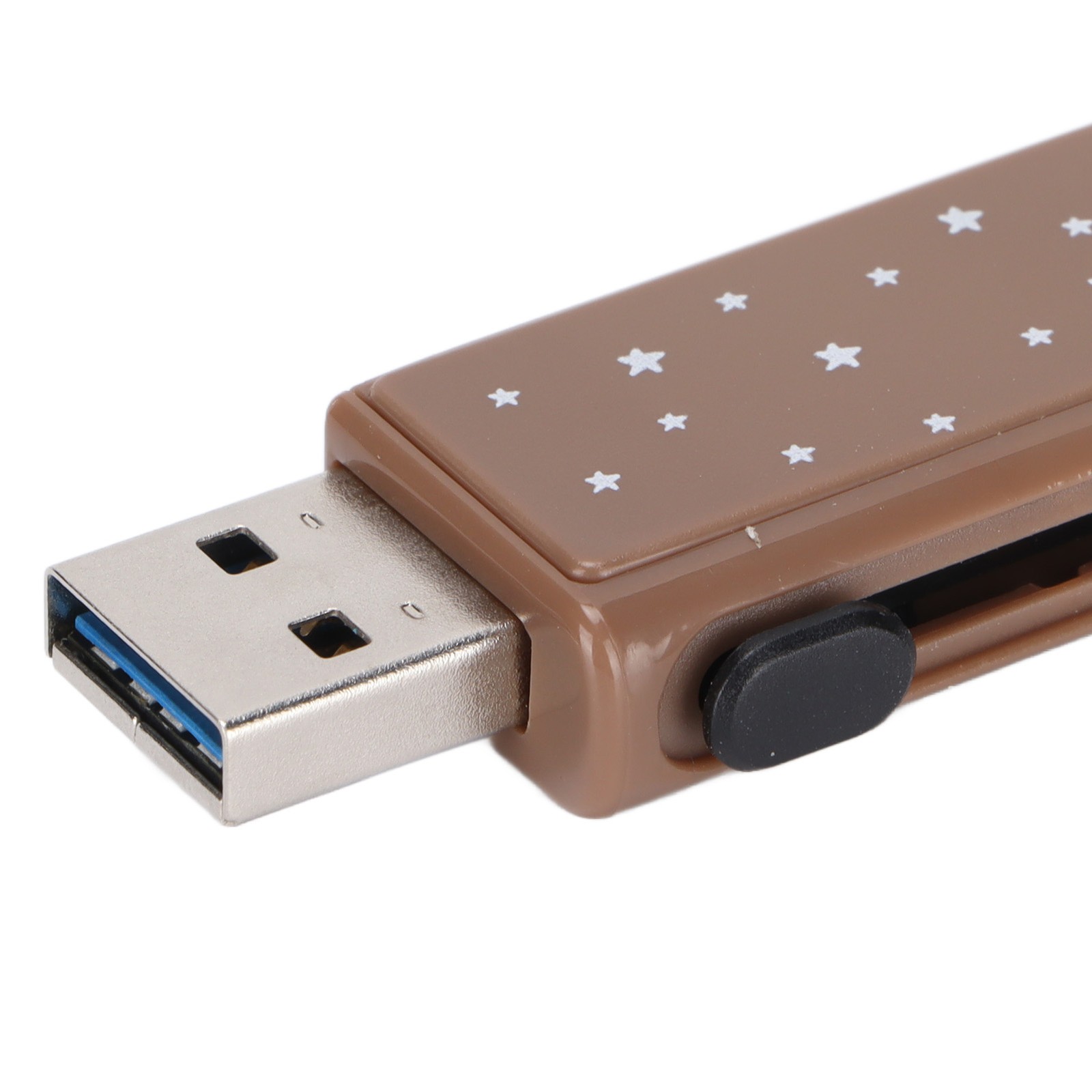 Flash Disk Portable Tea Brown Palstic Push Pull Thumb Memory Stick For