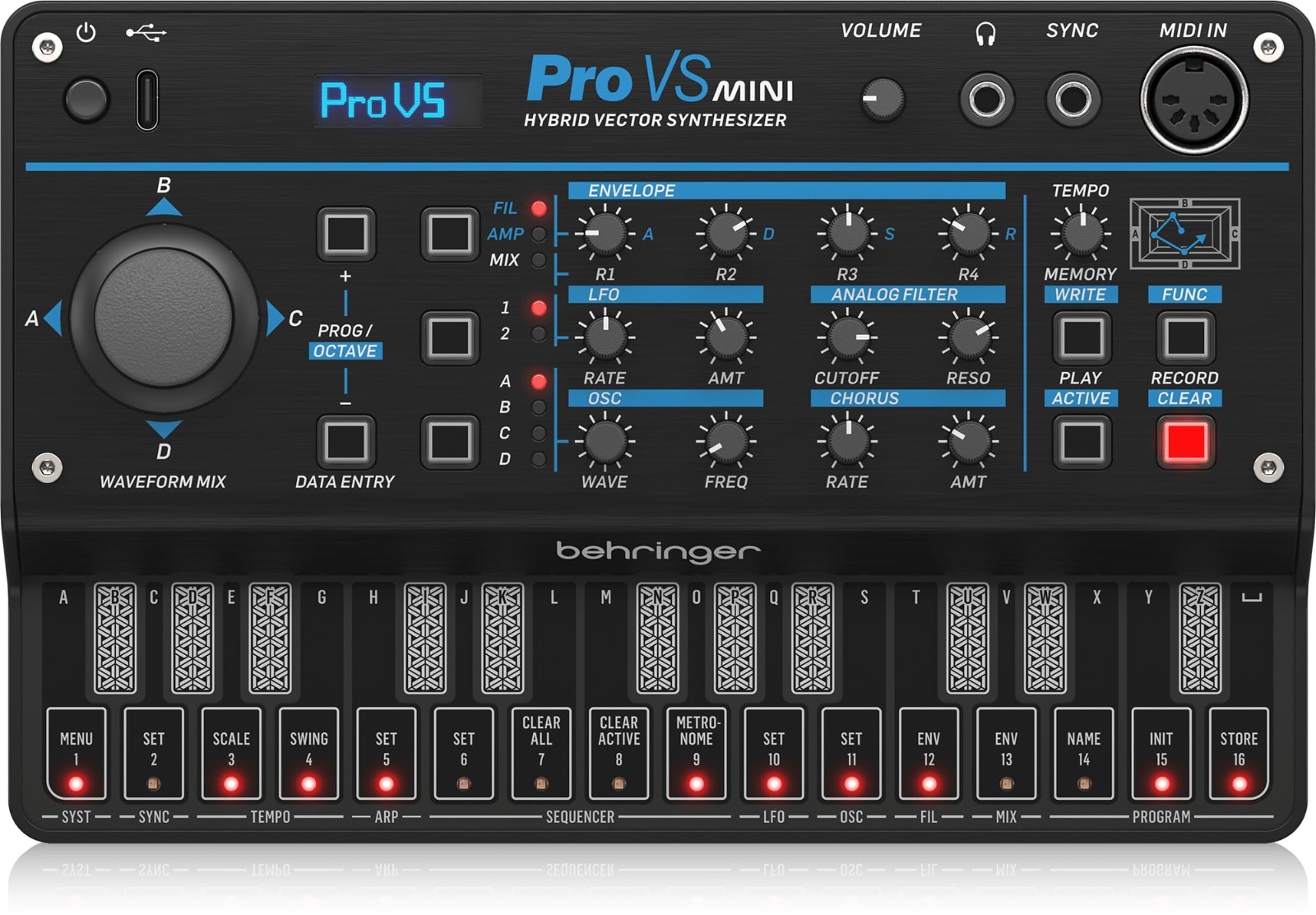 Behringer PRO VS MINI Portable 4-Voice Hybrid Synthesizer