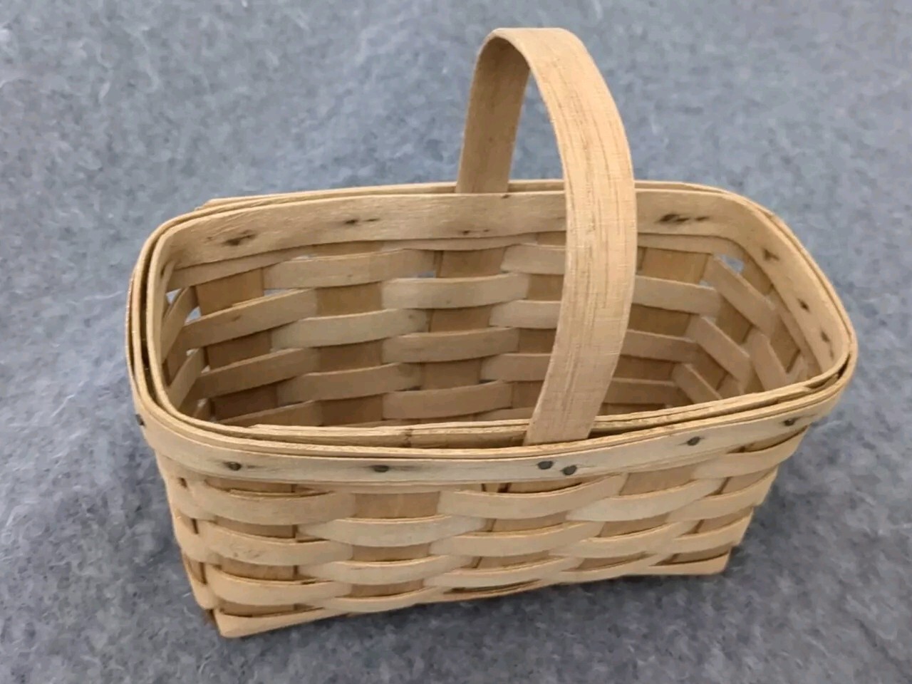 Vintage Longaberger  Collection 1997 Handwoven Wooden Small Fruit Basket