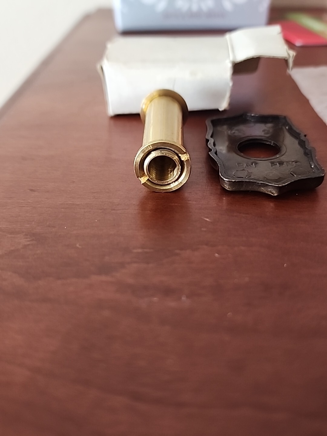 Vintage Door Viewer And Plate Brass