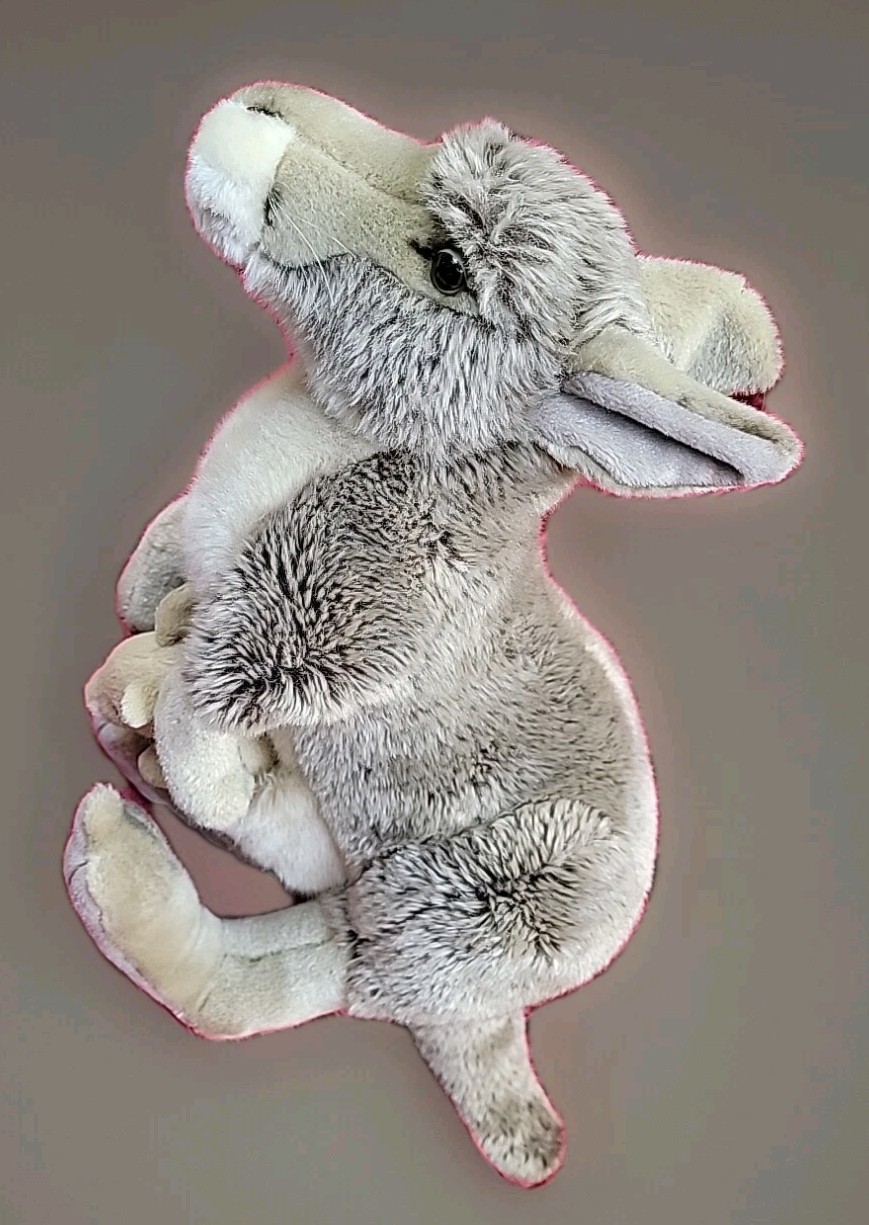 FAO Schwarz KANGAROO & BABY JOEY 16” Plush Stuffed Animal Toy PREOWNED TOY KIDS