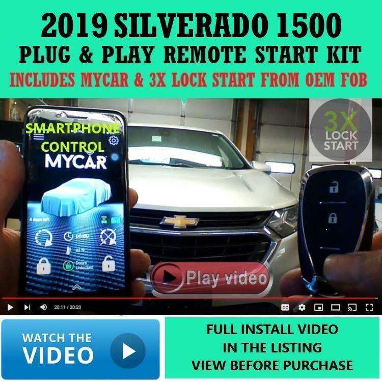 3X LOCK PLUG & PLAY REMOTE START LINKRLT3 APP 2019 CHEVROLET SILVERADO 1500
