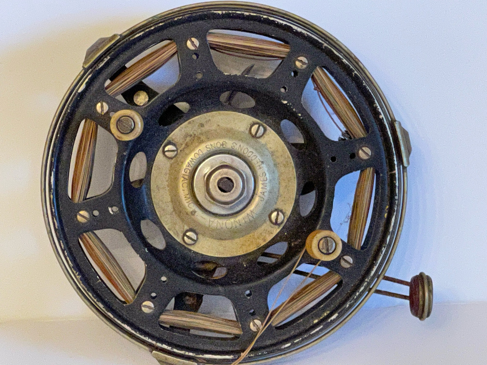 VINTAGE JAMES HEDDONS & SONS FISHING  REEL (Winona) Dowagiac, Mich. 1929.