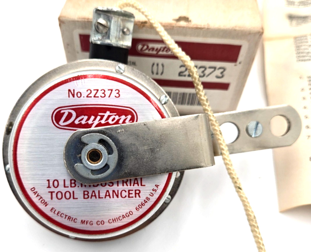 Grainger Dayton 2Z373 10lb Industrial Tool Balancer Retractable w/Box Manual