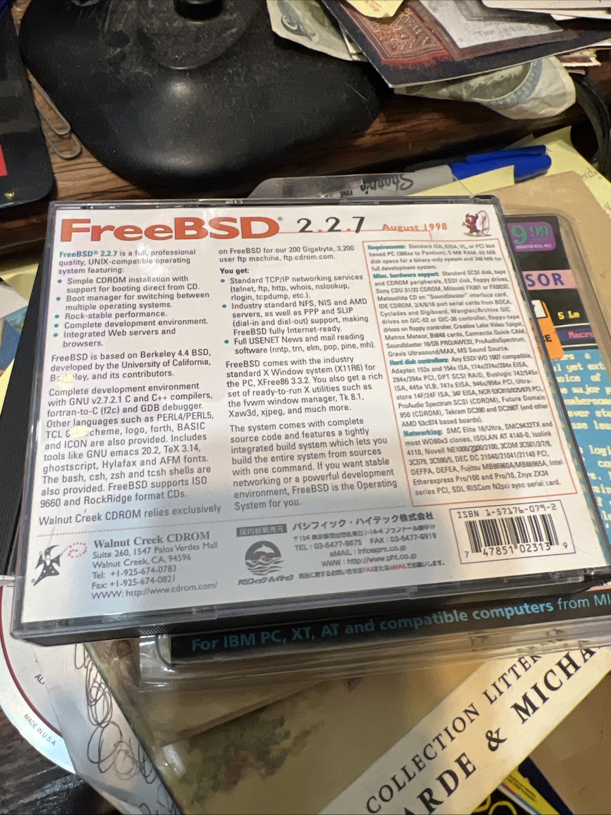 FreeBSD 2.2.7 UNIX OS Install CD Walnut Creek CDROM August 1998