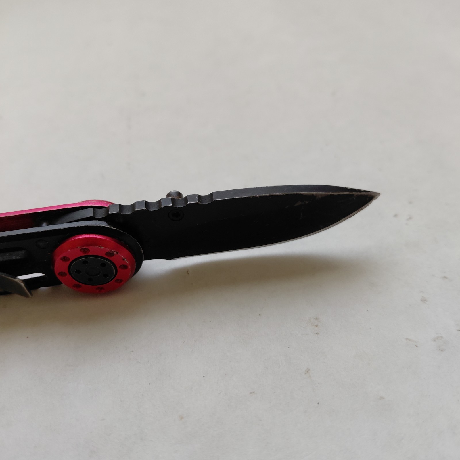 SNAP ON TOOLS Pocket Knife 5230 Tactical Frame Lock Red & Black Folding Knife 2”