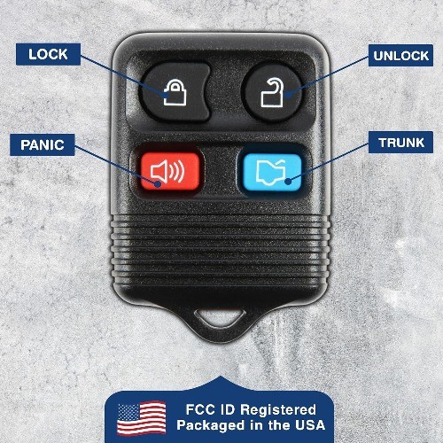 Replacement Keyless Entry Remote Control Key Fob Clic Size: 2-PackColor: Black