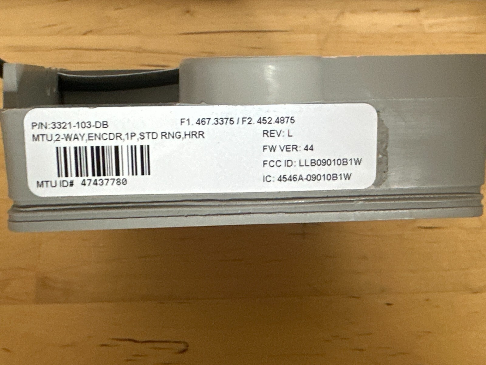 Aclara 3321-103-DB Single Port Encoder MTU 2-Way STD RNG HRR
